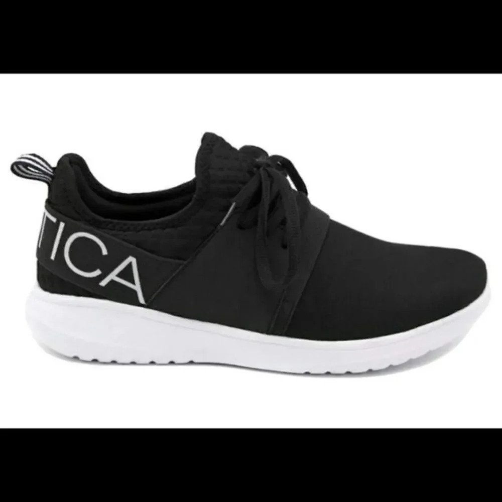 Nautica Black boys Round Toe Lace Up 👟 Sneakers Size 3